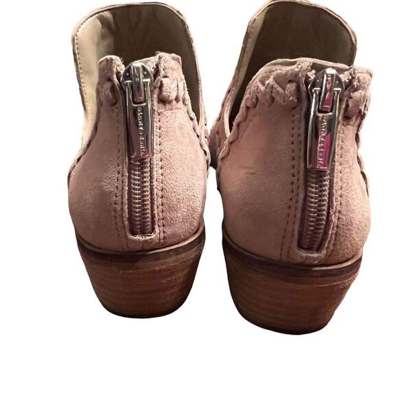 Vince Camuto Perforated Suede Ankle Booties Palmina Beige Size 6 - Picture 5 of 7